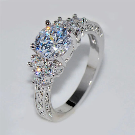 Shimmering Zircon Engagement Rings