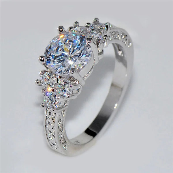 Shimmering Zircon Engagement Rings