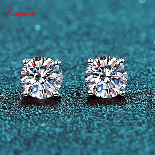 Sparkling Moissanite Stud Earrings